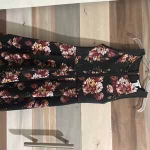Black Floral cocktail dress
